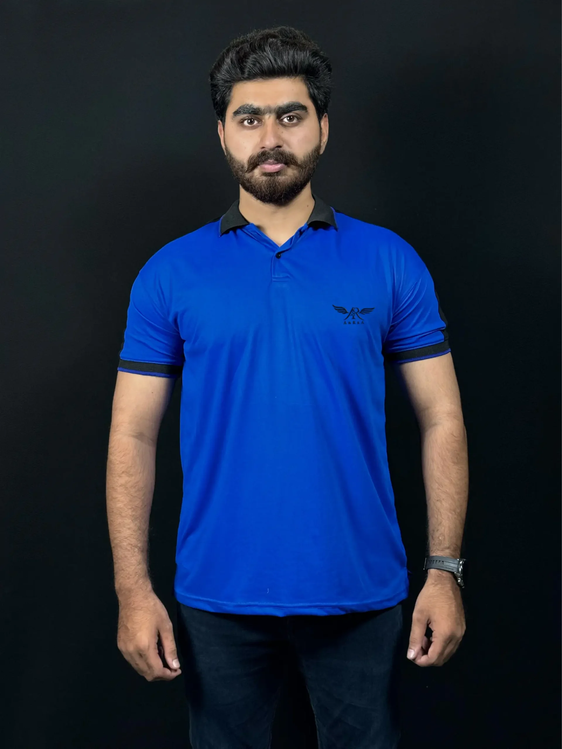 Royal Blue Premium Collar T-Shirt